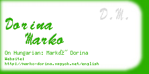 dorina marko business card